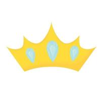 Tiara with diamonds. Vector illustration. The queen's crown. The headdress of the princess. Isolated on a white background