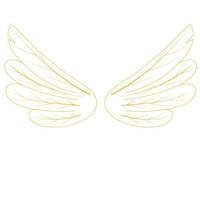 The wings are golden. Vector stock illustration. isolated on a white background.