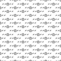 Tattoo barbed wire with a butterfly pattern in the style of the 90s, 2000s. Black and white seamless pattern illustration. vector