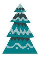 Pine tree, spruce for xmas, christmas and new year vector