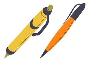 Pencil and pen, office school supplies for study vector