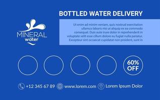 Bottled water delivery servce from shop vector