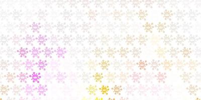 Light Pink, Yellow vector pattern with coronavirus elements.