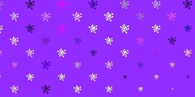 Light Purple, Pink vector backdrop with virus symbols.