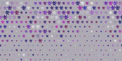 Light Purple, Pink vector pattern with coronavirus elements.