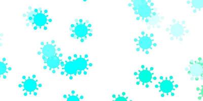 Light green vector pattern with coronavirus elements.