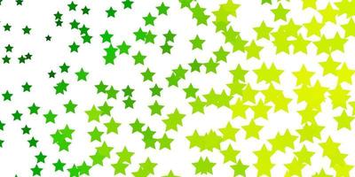 Light Green vector pattern with abstract stars.