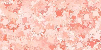 Light Red vector backdrop with triangles, lines.