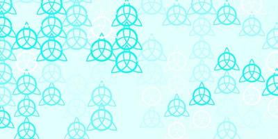 Light Blue, Green vector pattern with magic elements.