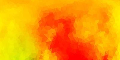 Light red, yellow vector polygonal pattern.