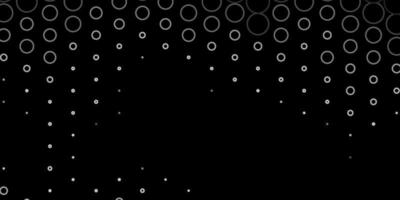 Dark Gray vector backdrop with circles.