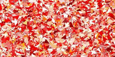 Light red, yellow vector background with polygonal forms.