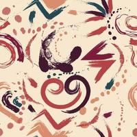 Hand drawn Brush Strokes Seamless Pattern vector