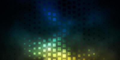 Dark Blue, Yellow vector backdrop with rectangles.