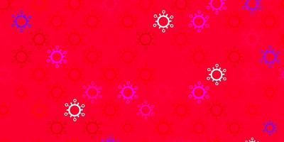 Dark red vector template with flu signs.
