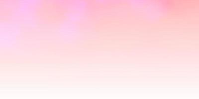 Light Pink vector background with clouds.