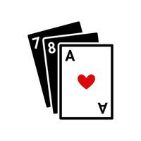 Gambler, poker, casino card icon. vector