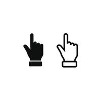 Clicking finger icon, hand pointer icon vector