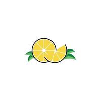 Lemon logo template vector fresh lemonade icon design