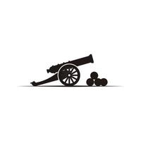 Cannon with ball icon vector isolated on white background for your web and mobile app design, Cannon logo concept