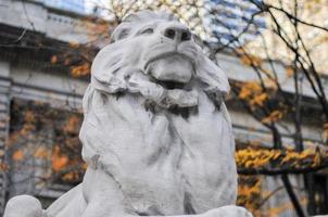 New York City Public Library Entrance in Manhattan photo