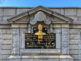 monumento al alcalde john purroy mitchel en central park, nueva york foto