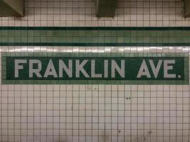 Sign for the Franklin Avenue Subway Station in the New York City subway system, 2022 photo
