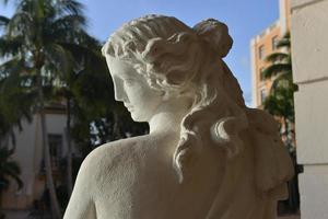 Roman Statue by a Swimming Pool photo