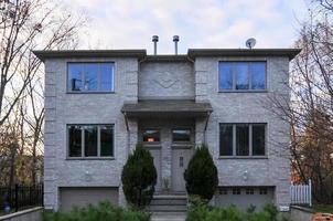 Typical brick house in the suburbs of New Jersey photo