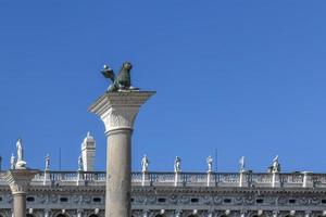 Aerial view of Saint Marks Square in Venice Italy photo