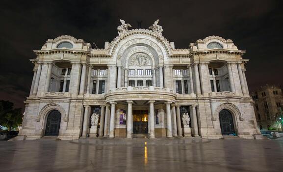 palacio de bellas artes - palacio de bellas artes, noche foto
