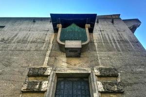 Órgano que adorna el exterior de la sala de festivales de Salzburgo, Austria foto