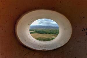 View from the historic slave watch tower in Manaca Iznaga Valle de los Ingenios Trinidad Cuba photo