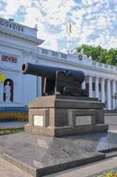 Cast-iron cannon cannon of the British frigate Tiger. photo