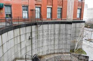 Swords to Plowshares Inscriptions, United Nations, New York photo