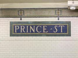 Prince Street Subway Station in the SoHo neighborhood of Manhattan in New York City photo