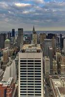 vista aérea del centro de la ciudad de nueva york foto