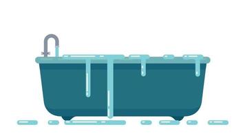 Bathtub vector. Overflow. wallpaper. free space for text. symbol. water overflow. vector