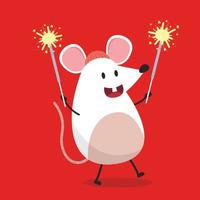 Rat character design. wallpaper. free space for text. copy space. Happy Chinese new year greeting poster. Year of the rat wallpaper. vector