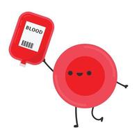 Red blood cell character design. Red blood cell vector. free space for text. Water symbol vector. vector