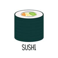 vectores de sushi sushi sobre fondo blanco. signo. diseño de logotipo de sushi.