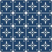 Blue and white delft pattern vector