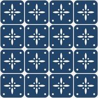 Blue and white delft pattern vector