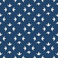 Blue and white delft pattern vector