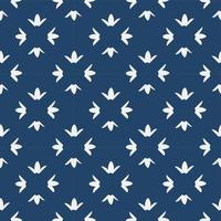 Blue and white delft pattern vector