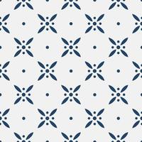 Blue and white delft pattern vector