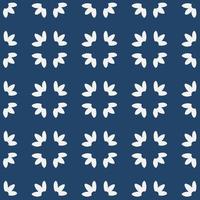 Blue and white vintage delft pattern vector