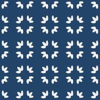 Blue and white vintage delft pattern vector