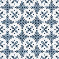 Blue and white delft pattern vector