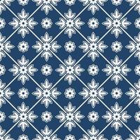 Blue and white delft pattern vector